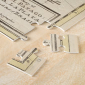 ヴィンテージチリとアルゼンチンの地図(1732年) ジグソーパズル (側面)