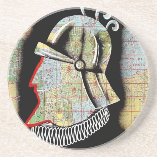 ヴィンテージチリサンティアゴトラベル コースター (正面)