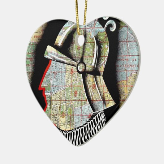 ヴィンテージチリサンティアゴトラベル セラミックオーナメント (左)