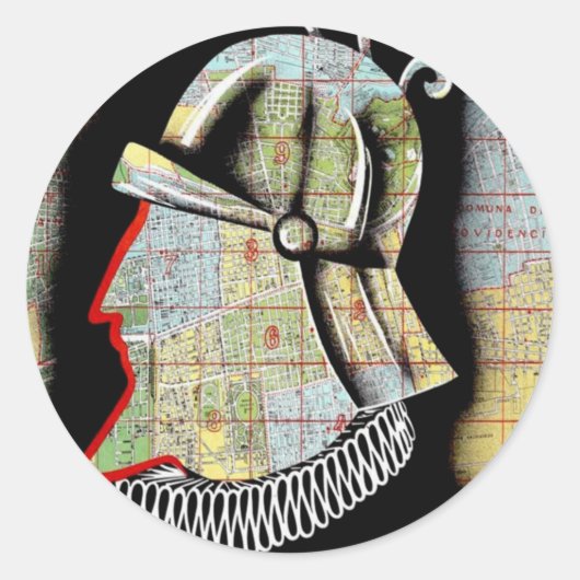 ヴィンテージチリサンティアゴトラベル ラウンドシール (正面)