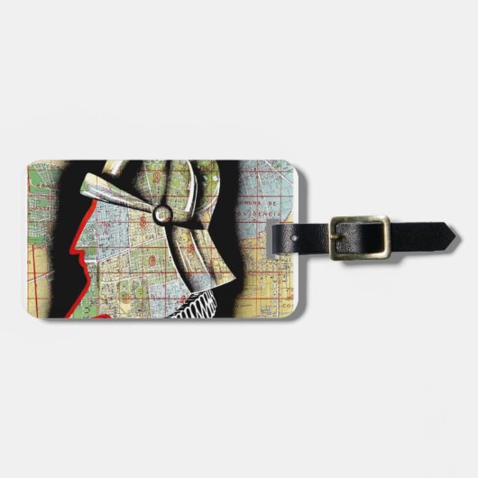 ヴィンテージチリサンティアゴトラベル ラゲッジタグ (正面横)