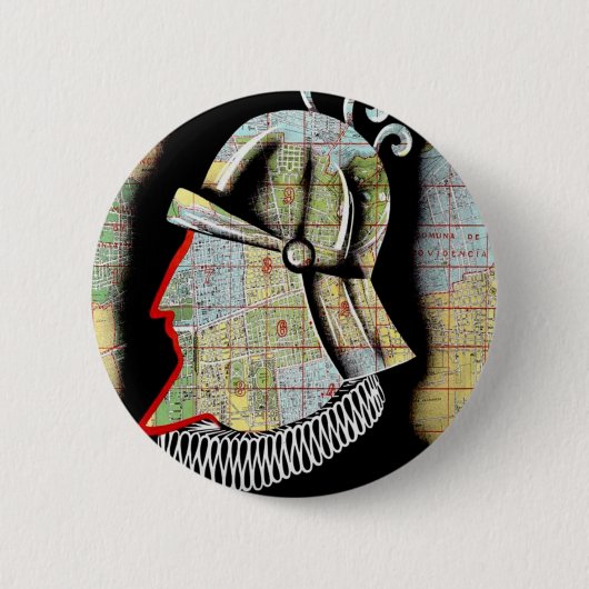 ヴィンテージチリサンティアゴトラベル 缶バッジ (正面)