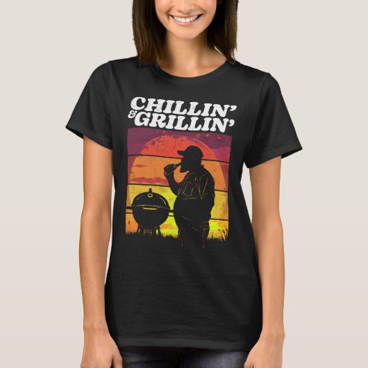 ヴィンテージチリン&グリリンの暗い動揺して女性 Tシャツ (正面)