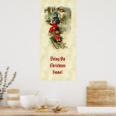 ヴィンテージチルドズスリディングスノーホリーCH409 ポスター (キッチン)