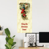 ヴィンテージチルドズスリディングスノーホリーCH409 ポスター (ホームオフィス)