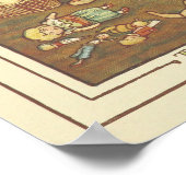 ヴィンテージチルドズブックバニーイラストレーション ポスター (角)