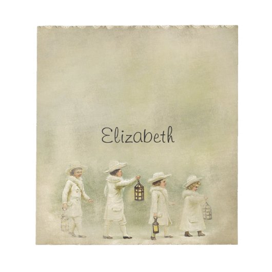 ヴィンテージチルドランタンスノー ノートパッド (正面)