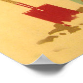 ヴィンテージチルドレンズシスターズファミリーバケーションアットビーチ ポスター (角)