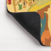 ヴィンテージチルドレンズシスターズファミリーバケーションアットビーチ マウスパッド (コーナー)