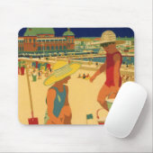 ヴィンテージチルドレンズシスターズファミリーバケーションアットビーチ マウスパッド (マウス)