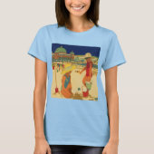 ヴィンテージチルドレンズシスターズファミリーバケーションアットビーチ Tシャツ (正面)