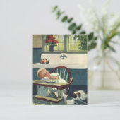 ヴィンテージチルドレンベビー眠るハイチェア招待状 招待状 (スタンド正面)