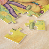 ヴィンテージチルドレン，かわいいハッピー幼児スマイルボトル ジグソーパズル (側面)