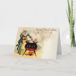 ヴィンテージチルドンスープ新年ホリデーカード シーズンカード