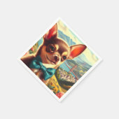 ヴィンテージチワ絵画フア スタンダードカクテルナプキン (角)