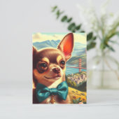 ヴィンテージチワ絵画フア ポストカード (スタンド正面)