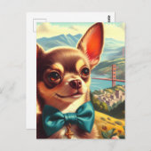 ヴィンテージチワ絵画フア ポストカード (正面/裏面)