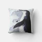 ヴィンテージチンラップペンギン、南極の鳥 クッション (正面)