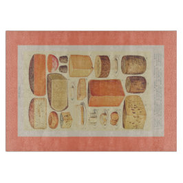 ヴィンテージチーズチャートイラストレーションチーズメニュー カッティングボード