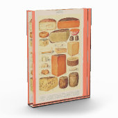 ヴィンテージチーズチャートイラストレーションチーズメニュー フォトブロック (左)