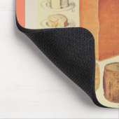 ヴィンテージチーズチャートイラストレーションチーズメニュー マウスパッド (コーナー)