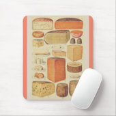 ヴィンテージチーズチャートイラストレーションチーズメニュー マウスパッド (マウス)