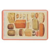 ヴィンテージチーズチャートイラストレーションチーズメニュー マグネット (横)