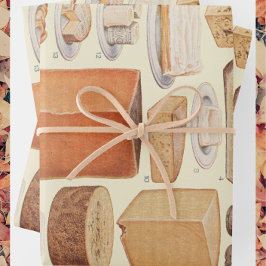 ヴィンテージチーズチャートイラストレーションチーズメニュー ラッピングペーパーシート