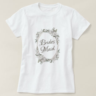 ヴィンテージチーフバラ金ゴールドオーバルフローラブライドメイド Tシャツ