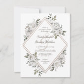 ヴィンテージチーフバラ金ゴールドダブルダイヤモンド結婚ズ 招待状 (正面)