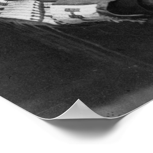 ヴィンテージチーフレッドクラウド先住民アメリカ写真 ポスター (角)