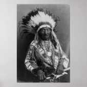 ヴィンテージチーフレッドクラウド先住民アメリカ写真 ポスター (正面)