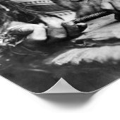 ヴィンテージチーフレッドシャツ先住民アメリカ写真 ポスター (角)