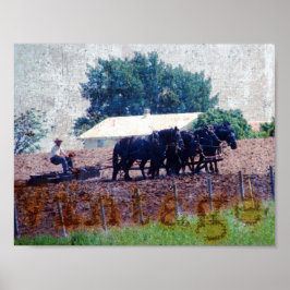 ヴィンテージチームの作業 ポスター