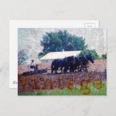 ヴィンテージチームの作業 ポストカード (正面/裏面)