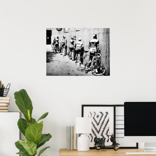 ヴィンテージツアードフランスサイクリストの1970年代のストップピーク ポスター (ホームオフィス)