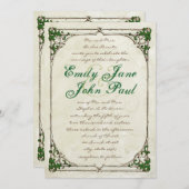 ヴィンテージツイアイビーフレーム結婚式招待状 招待状 (正面/裏面)