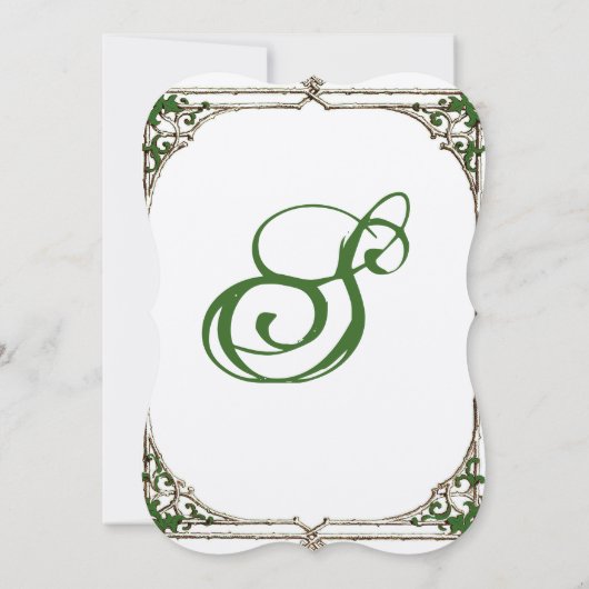 ヴィンテージツイアイビーフレーム結婚式招待状 招待状 (裏面)