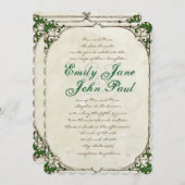 ヴィンテージツイアイビーフレーム結婚式招待状 招待状 (正面/裏面)