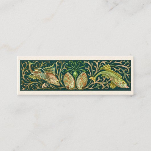 ヴィンテージツインフィッシュズビジネスカード スキニー名刺 (正面)