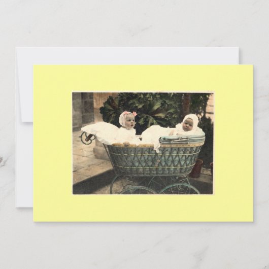 ヴィンテージツインベビー発表 案内状 (正面)