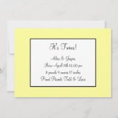 ヴィンテージツインベビー発表 案内状 (裏面)