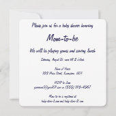 ヴィンテージツインボーイ白鳥バブルバスベビーシャワー 招待状 (裏面)