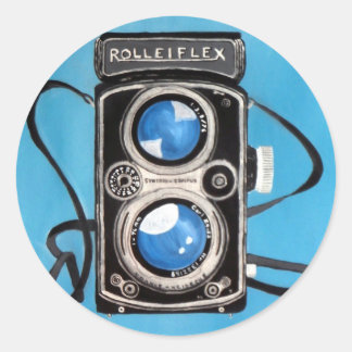 ヴィンテージツインレンズカメラ ラウンドシール