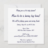 ヴィンテージツイ遊ンボーイズのバブルバス、ベビーシャワー 招待状 (裏面)