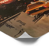 ヴィンテージツェッペリン飛行船オイルペインティングニューヨーク ポスター (角)