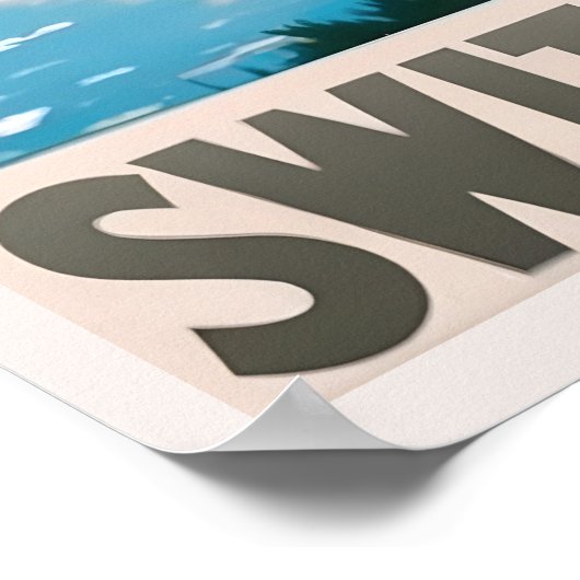 ヴィンテージツェルマットスイスマッターホルン ポスター (角)