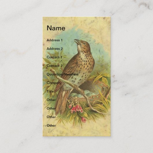 ヴィンテージツグミ 名刺 (正面)