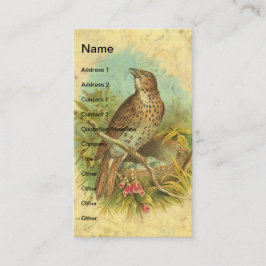 ヴィンテージツグミ 名刺