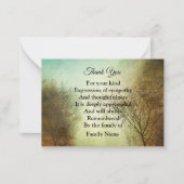 ヴィンテージツリーありがとう  ノートカード (正面)